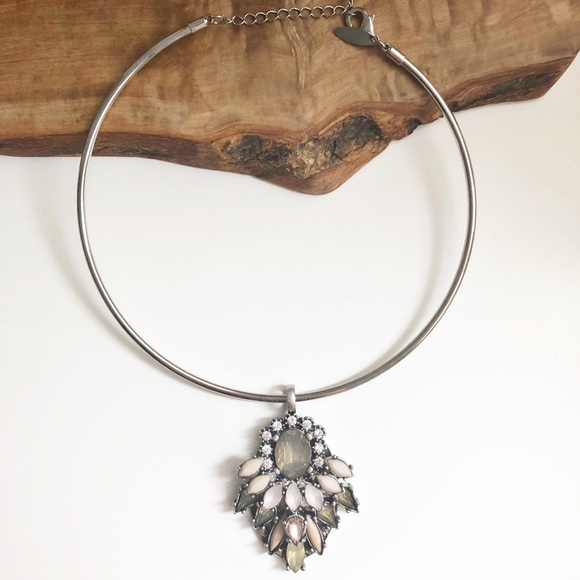 New York & Company silver pendant collar necklace - Picture 2 of 2